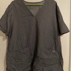 Figs Graphite Scrub Top